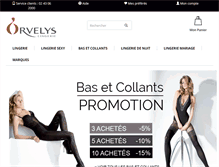 Tablet Screenshot of orvelyslingerie.com